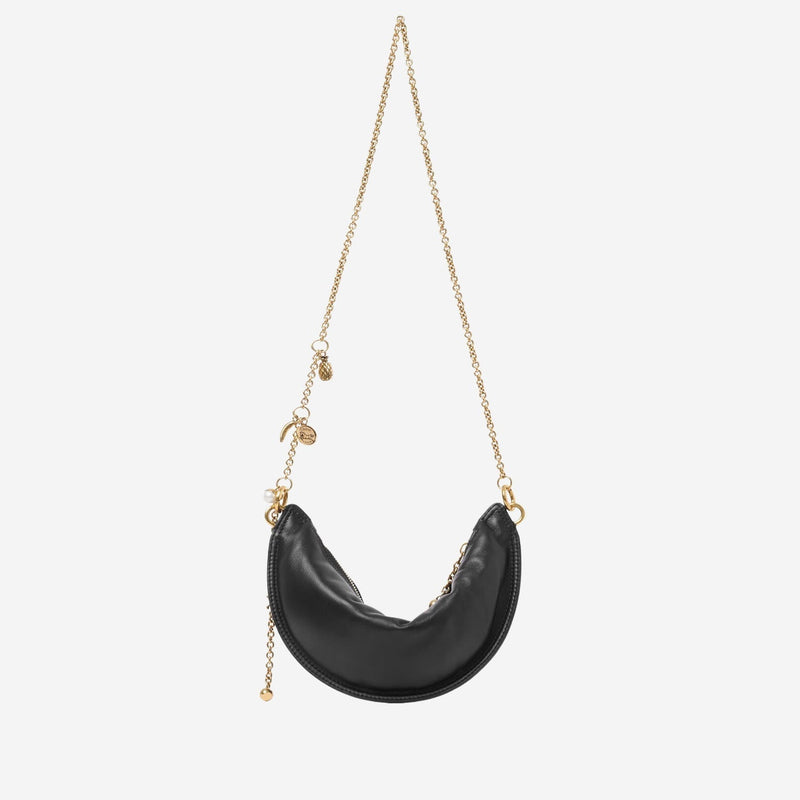 Chloé Nappa Leather Crescent Shoulder Bag — Black
