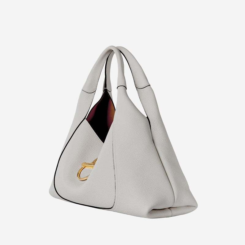 Gucci Softbit Maxi Shoulder Bag — White Leather