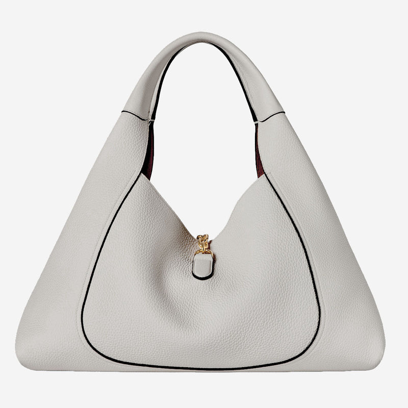Gucci Softbit Maxi Shoulder Bag — White Leather