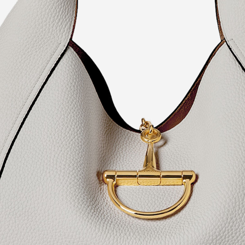 Gucci Softbit Maxi Shoulder Bag — White Leather
