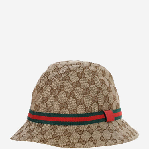 Gucci 411790 Gg Canvas Fedora Hat — Beige Polyester Fedoras
