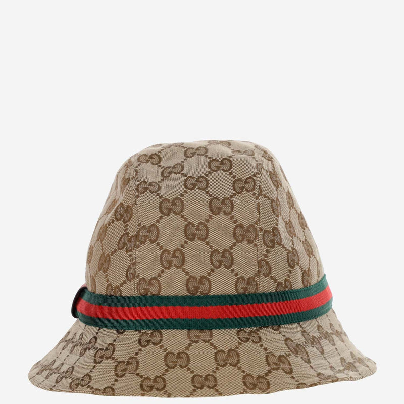 Gucci 411790 Gg Canvas Fedora Hat — Beige Polyester Fedoras