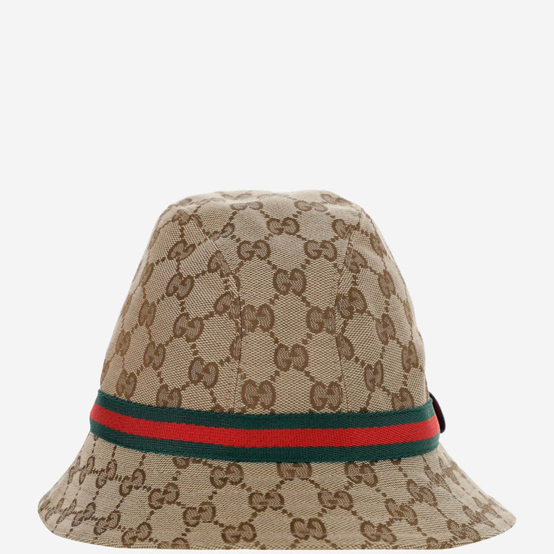 Gucci 411790 Gg Canvas Fedora Hat — Beige Polyester Fedoras