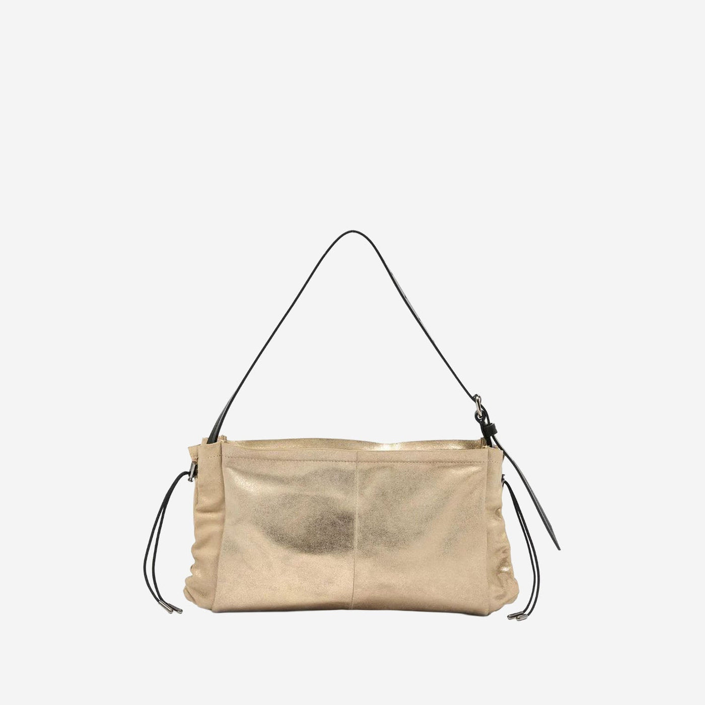 Maison Margiela Leather Drawstring Shoulder Bag — Gold