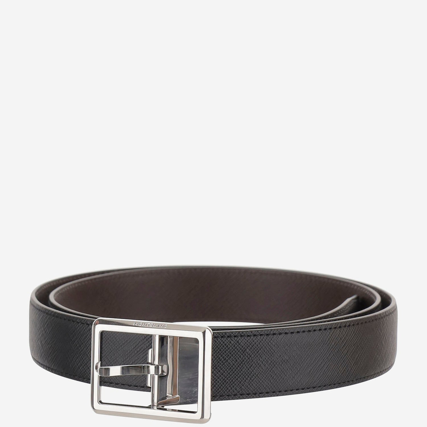 Montblanc Reversible Leather Belt — Black