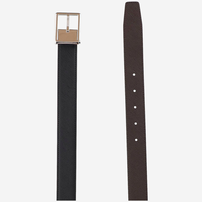 Montblanc Reversible Leather Belt — Black