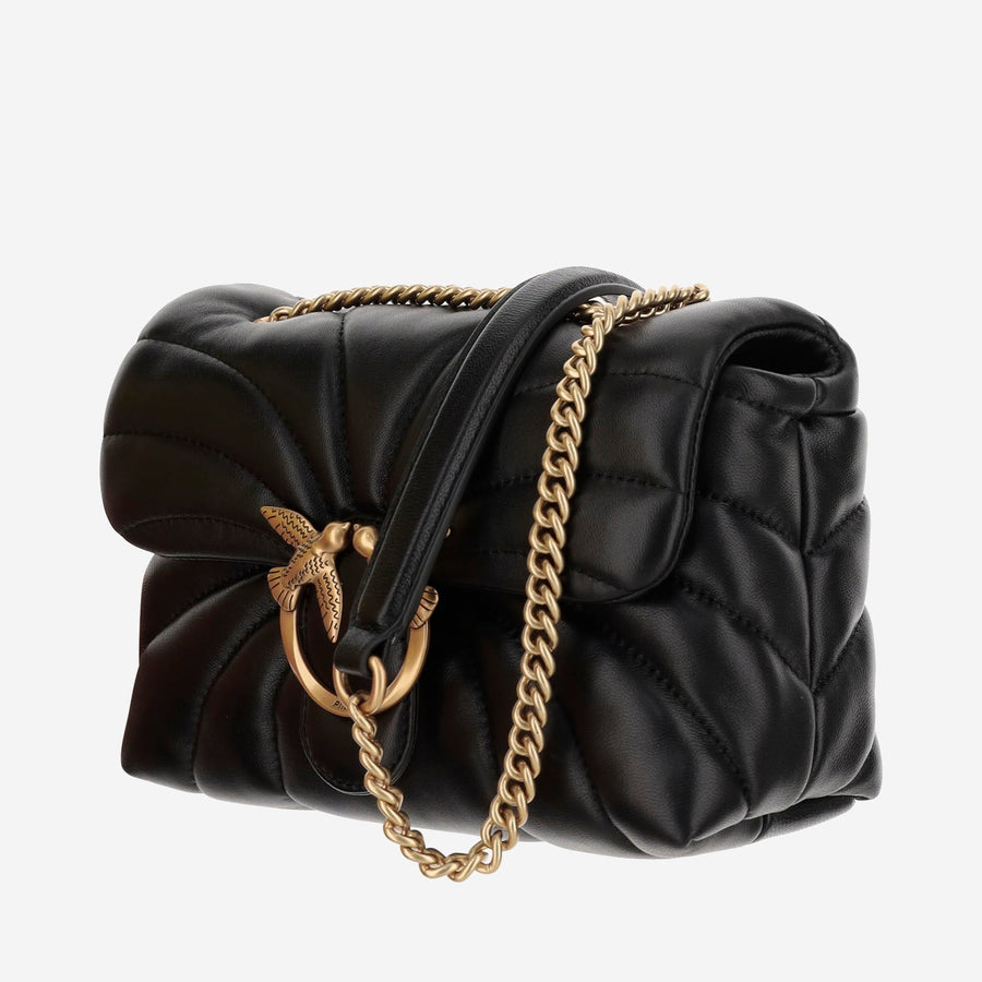 Pinko Shoulder Bag — Black Leather
