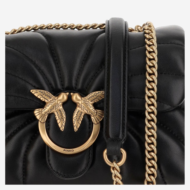 Pinko Shoulder Bag — Black Leather