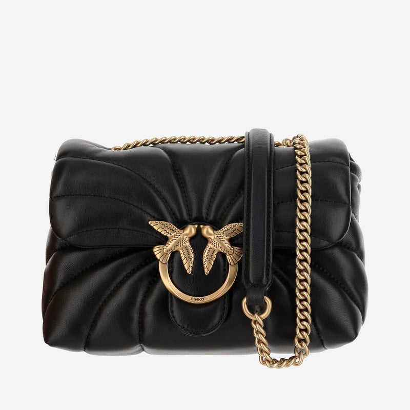 Pinko Shoulder Bag — Black Leather