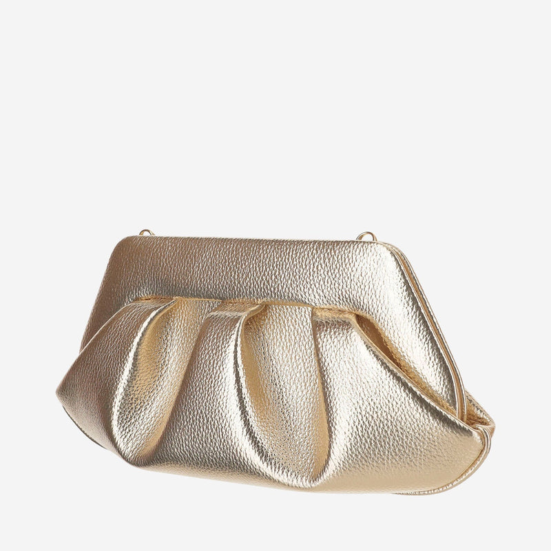 Themoirè Bios Shoulder Bag — Gold Vegan Leather