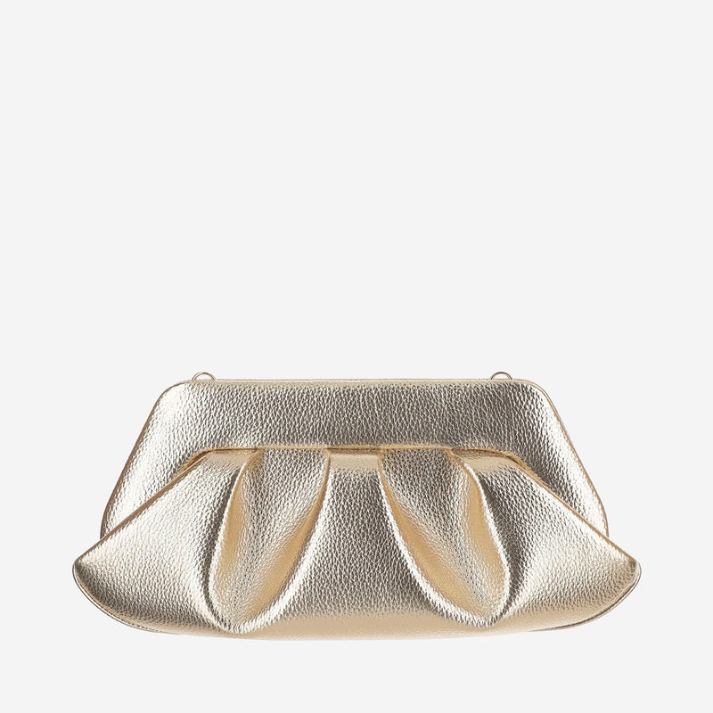 Themoirè Bios Shoulder Bag — Gold Vegan Leather