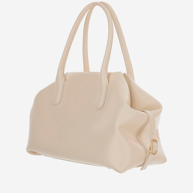 Themoirè Talia Shoulder Bag — Beige Vegan Leather