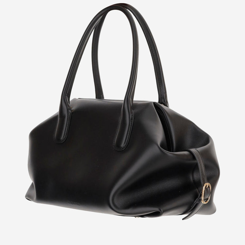 Themoirè Talia Shoulder Bag — Black Vegan Leather