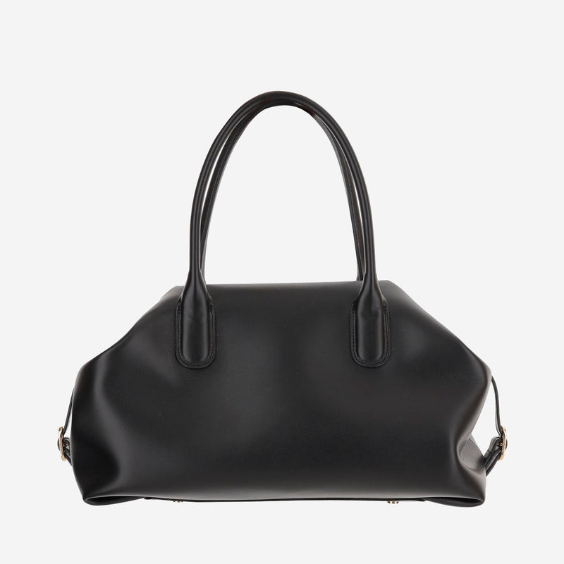 Themoirè Talia Shoulder Bag — Black Vegan Leather
