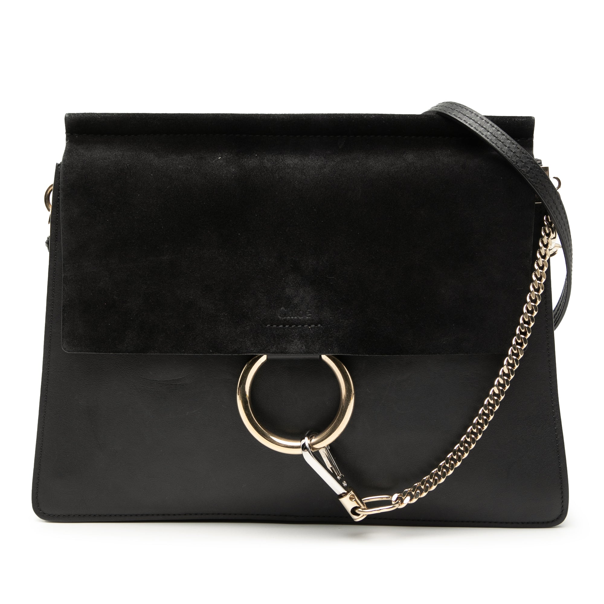 Medium Calfskin and Suede Faye Crossbody - Image 1