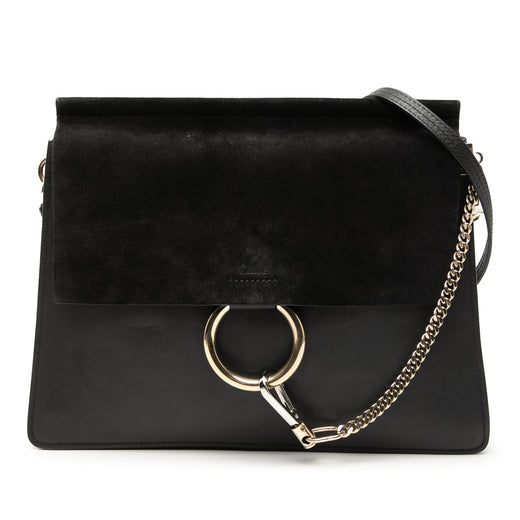 Medium Calfskin and Suede Faye Crossbody - Image 1