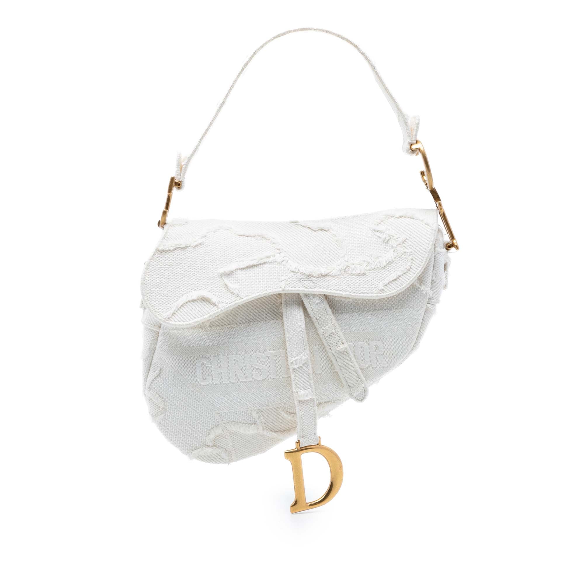 Canvas Embroidered Camouflage Saddle Bag - Image 1