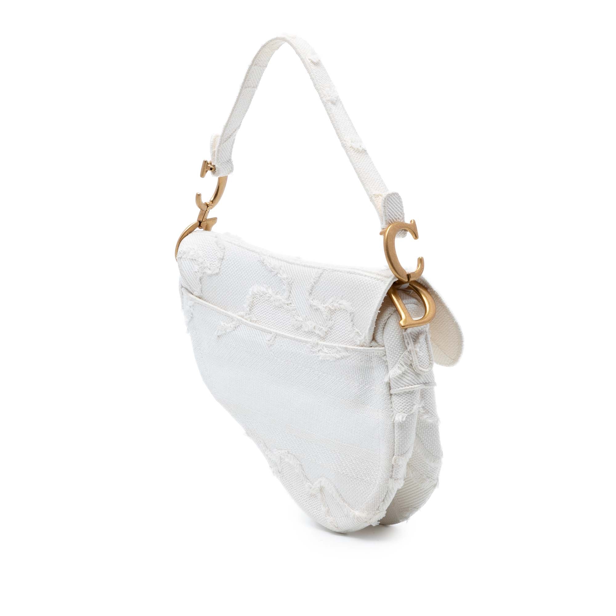 Canvas Embroidered Camouflage Saddle Bag - Image 2