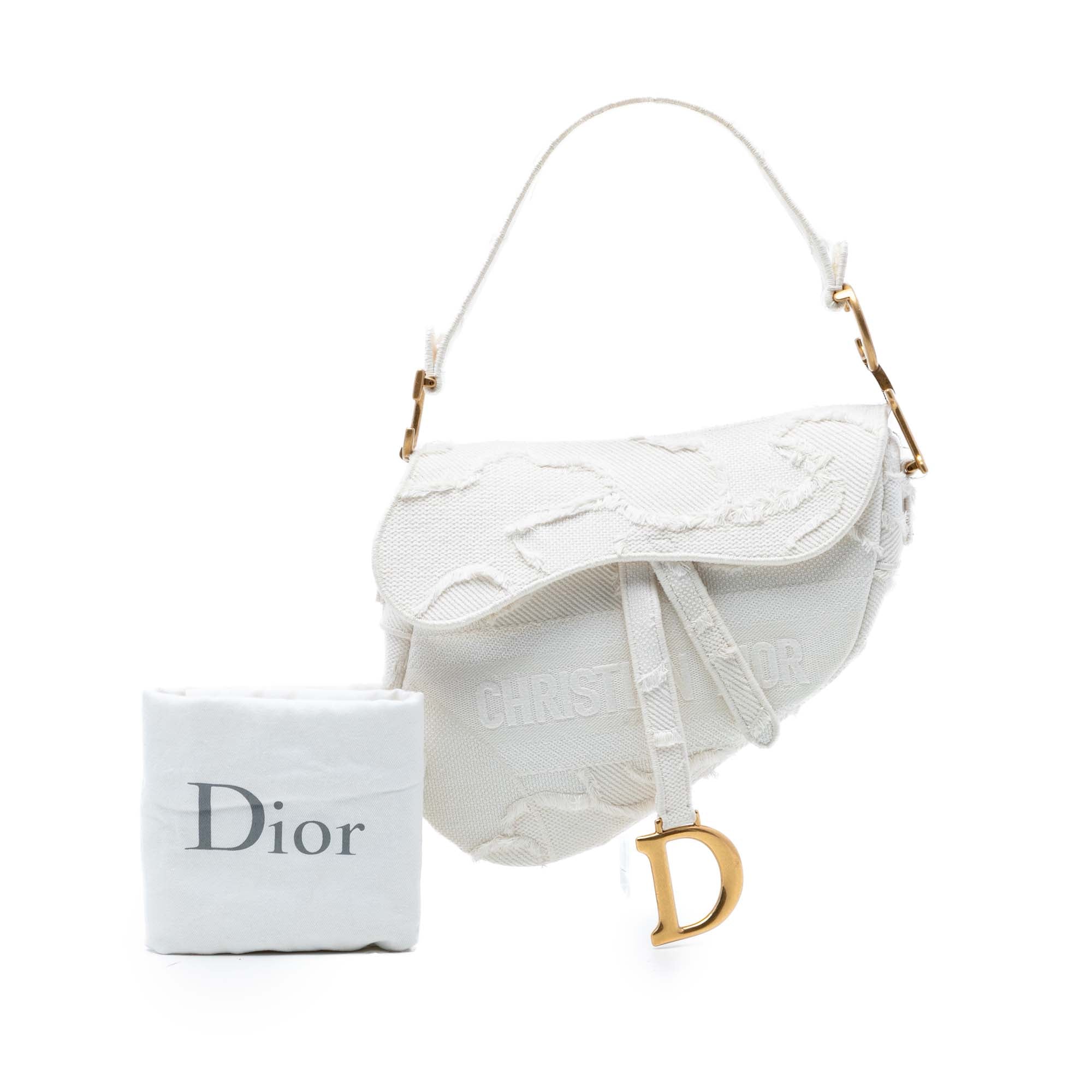 Canvas Embroidered Camouflage Saddle Bag - Image 9