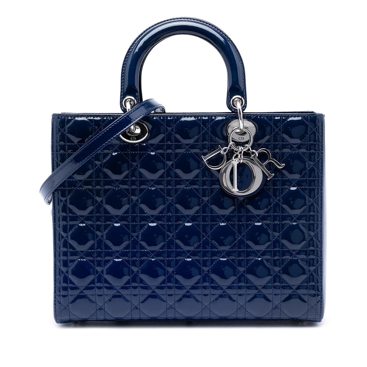 Large Patent Cannage Lady Dior - Image 1