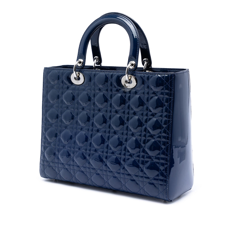 Large Patent Cannage Lady Dior - Image 2