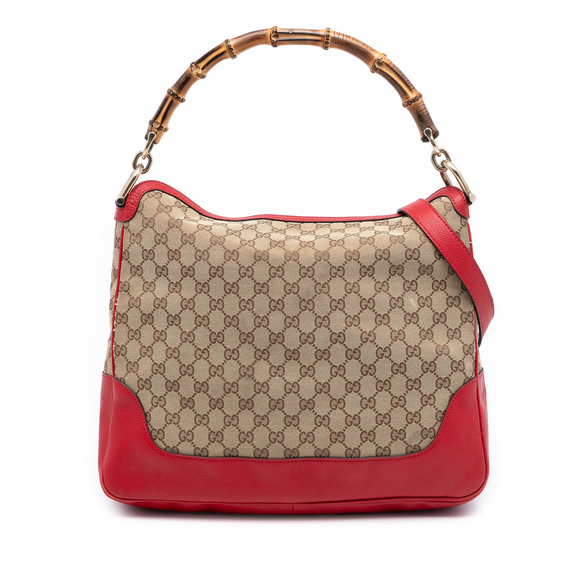 GG Canvas Bamboo Diana Satchel - Image 1