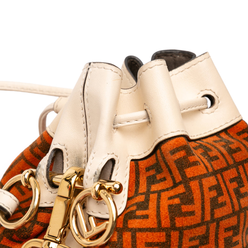 Mini Zucca Suede Mon Tresor Bucket Bag - Image 9