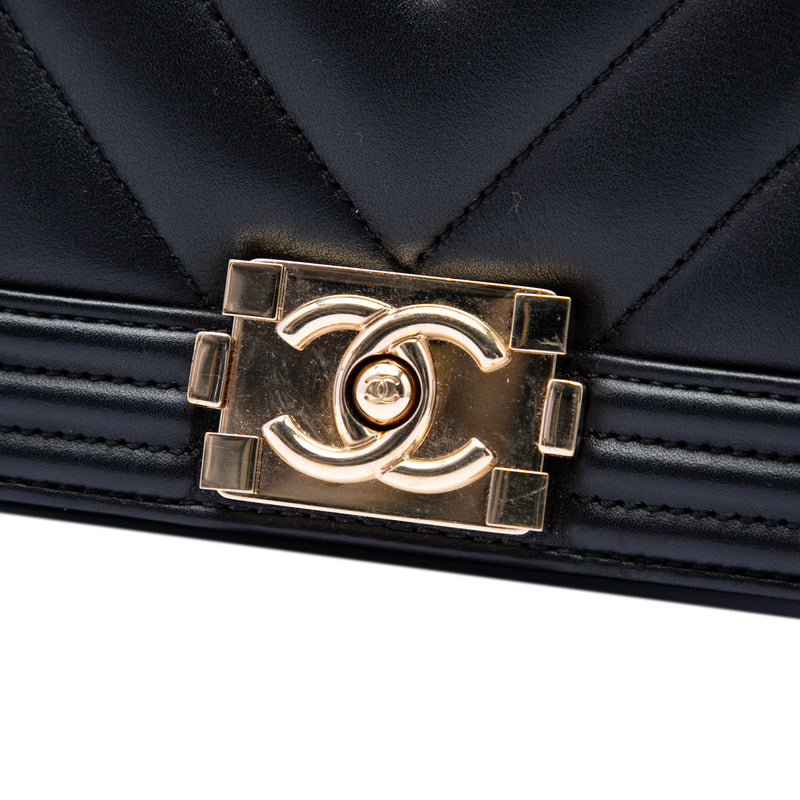 Mini Chevron Lambskin Boy Flap - Image 5