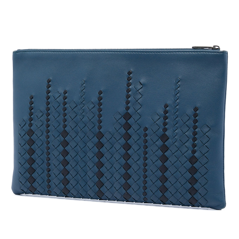 Bicolor Nappa Intrecciato Clutch - Image 2