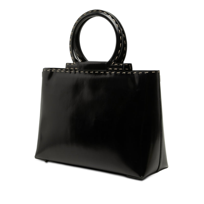 Patent Gancini Top Handle Satchel - Image 2