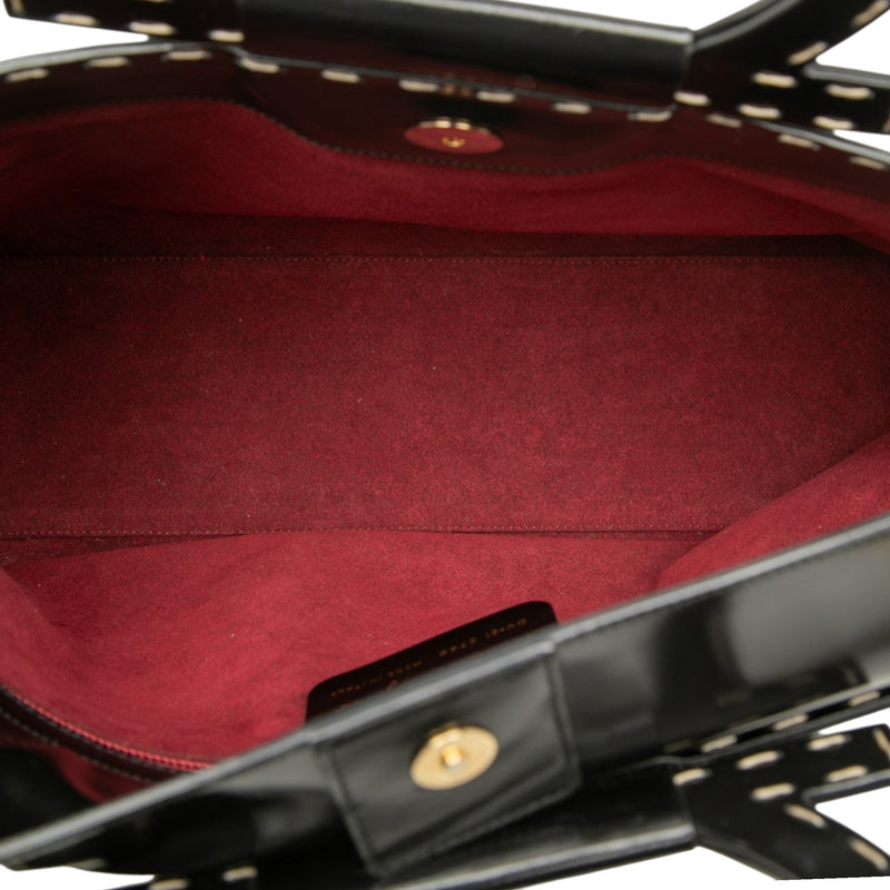 Patent Gancini Top Handle Satchel - Image 4