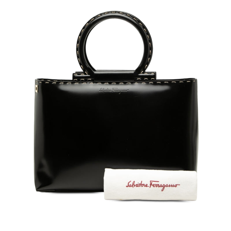 Patent Gancini Top Handle Satchel - Image 7