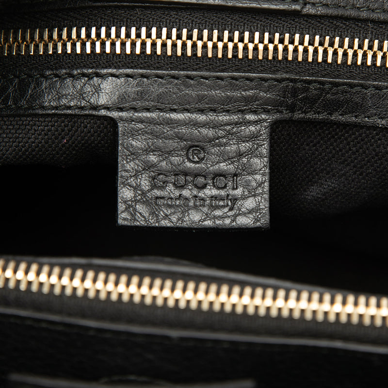 Medium Calfskin Bamboo Shopper Satchel - Image 5