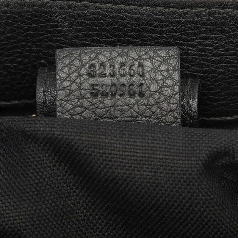 Medium Calfskin Bamboo Shopper Satchel - Image 6