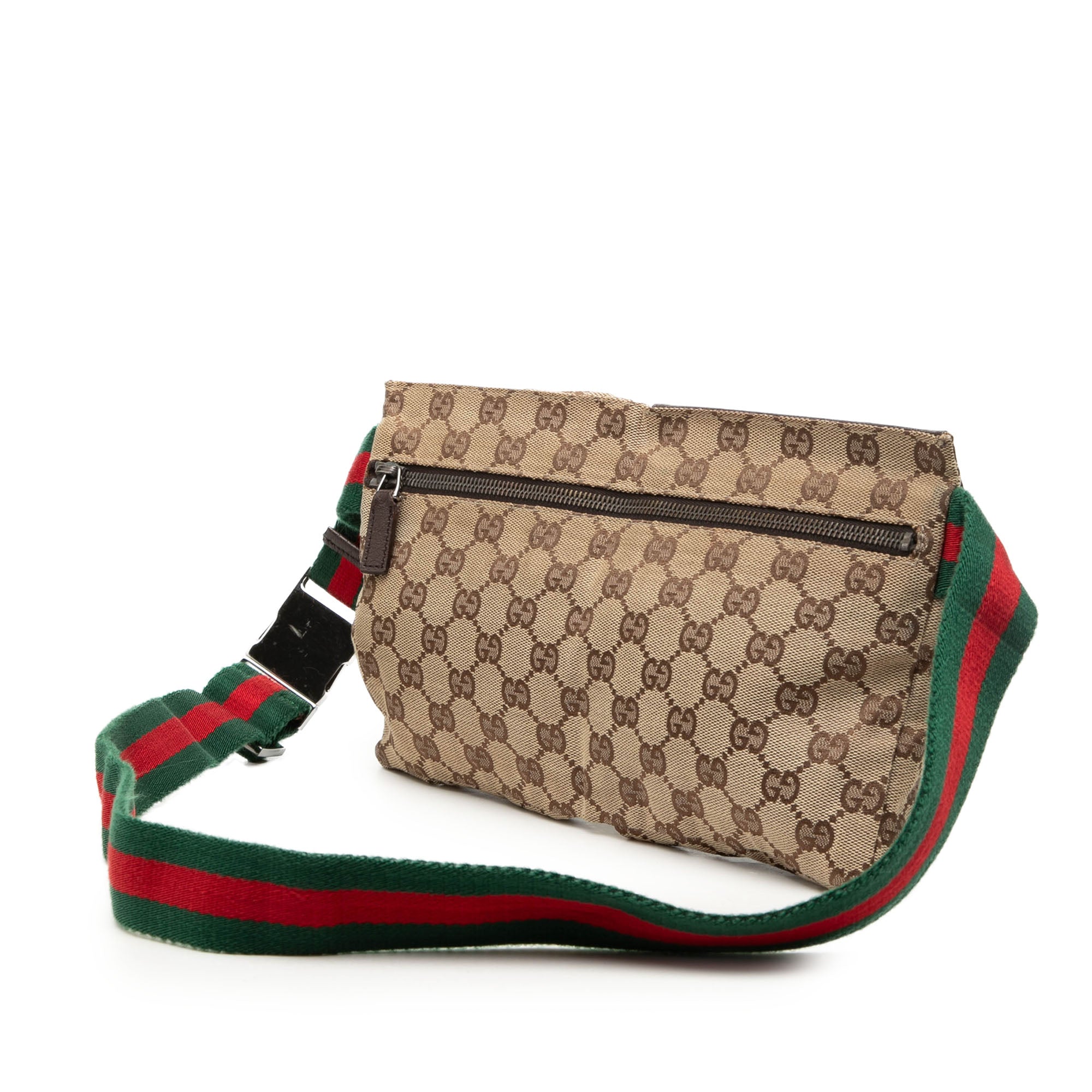 GG Canvas Web Double Pocket Belt Bag - Image 2