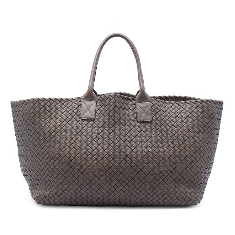 Large Lambskin Intreccio Cabat Tote