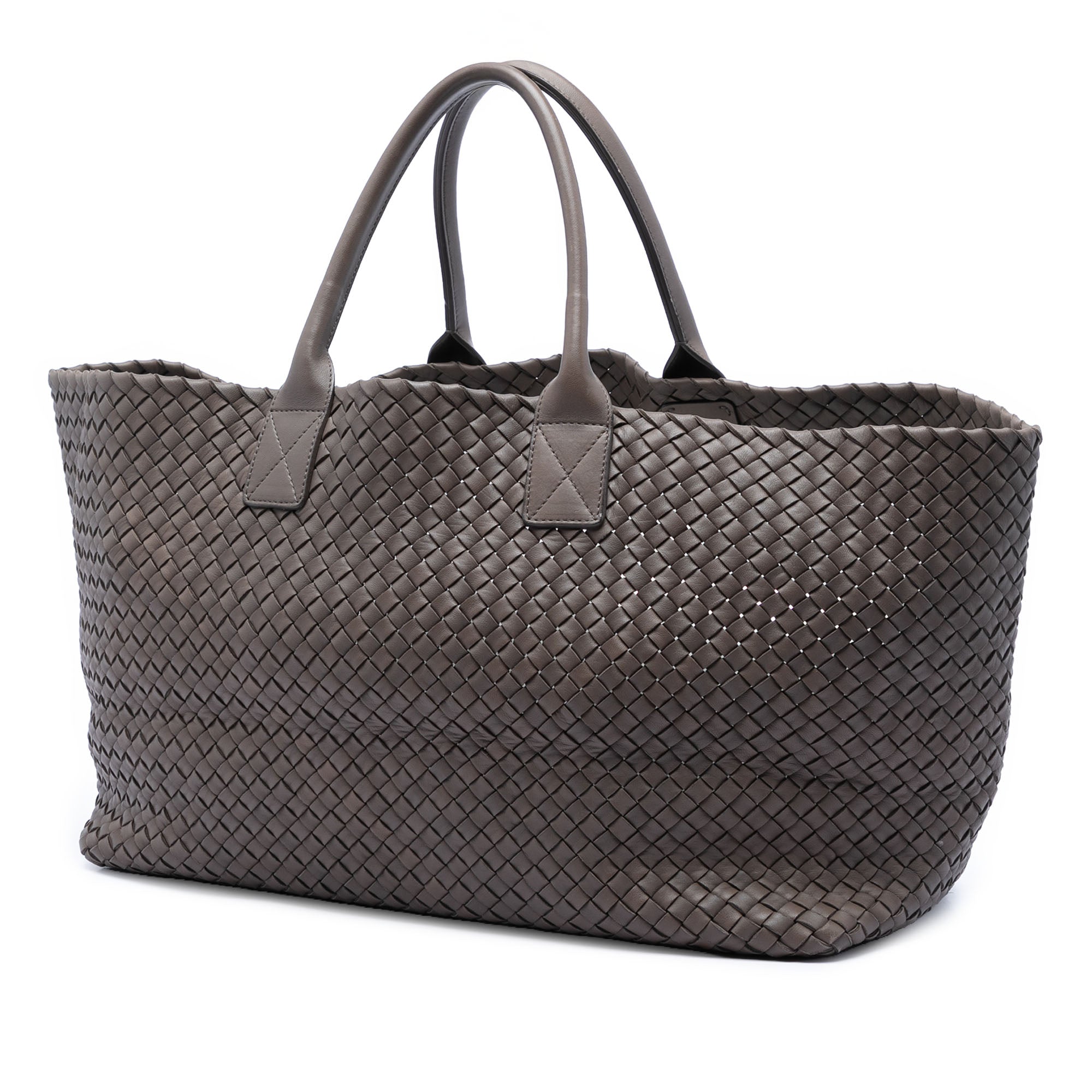 Large Lambskin Intreccio Cabat Tote - Image 2