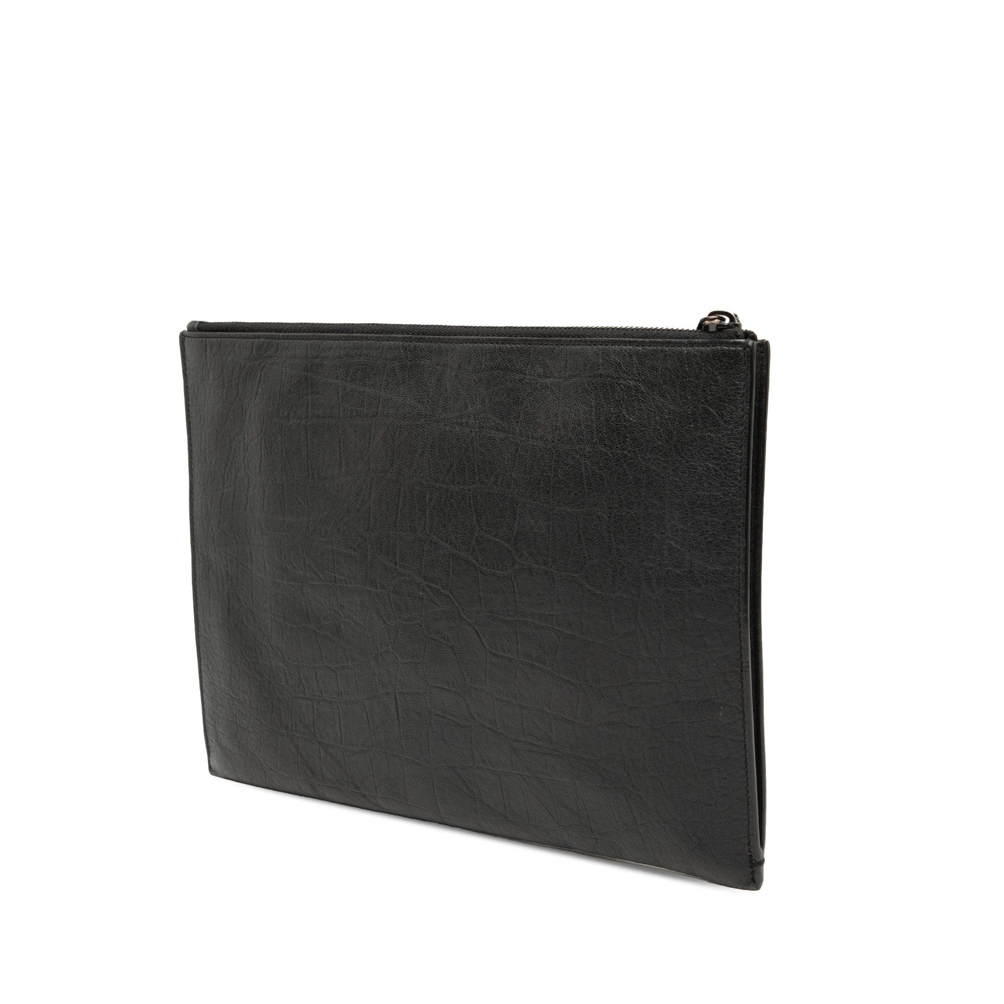 Croc Embossed Leather Monogram Document Holder - Image 2