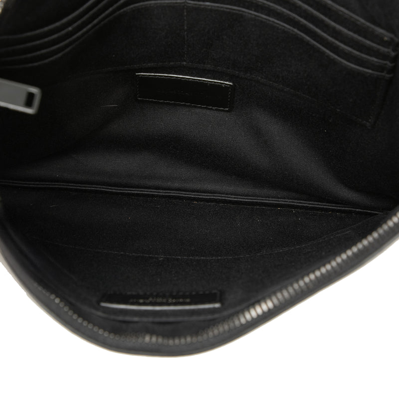 Croc Embossed Leather Monogram Document Holder - Image 4