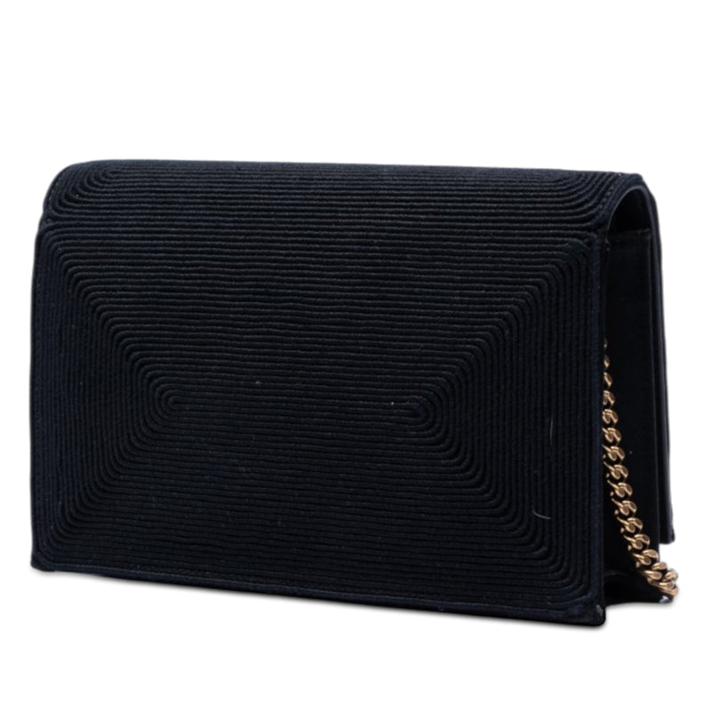 Embroidered Satin Monogram Kate Tassel Wallet on Chain - Image 2