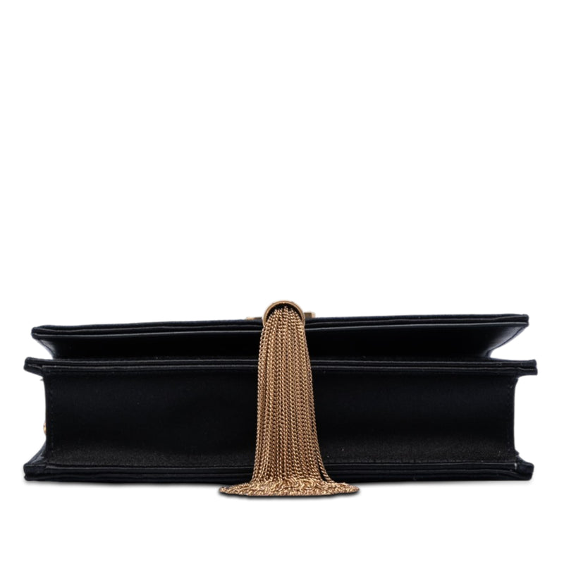 Embroidered Satin Monogram Kate Tassel Wallet on Chain - Image 3