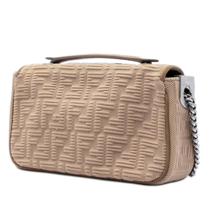 Zucca Embossed Technical Fabric Chain Midi Baguette - Image 2
