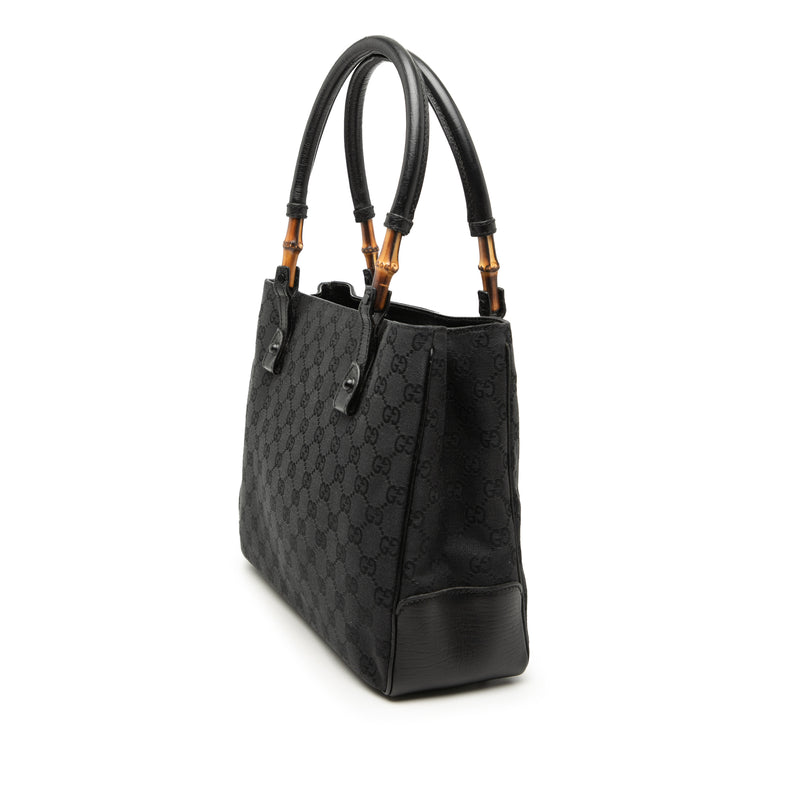 GG Canvas Bamboo Tote - Image 2