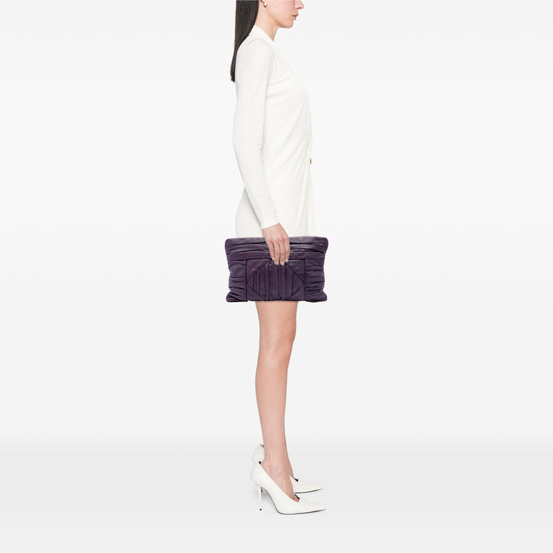 Pleated Nappa Clutch - Image 6