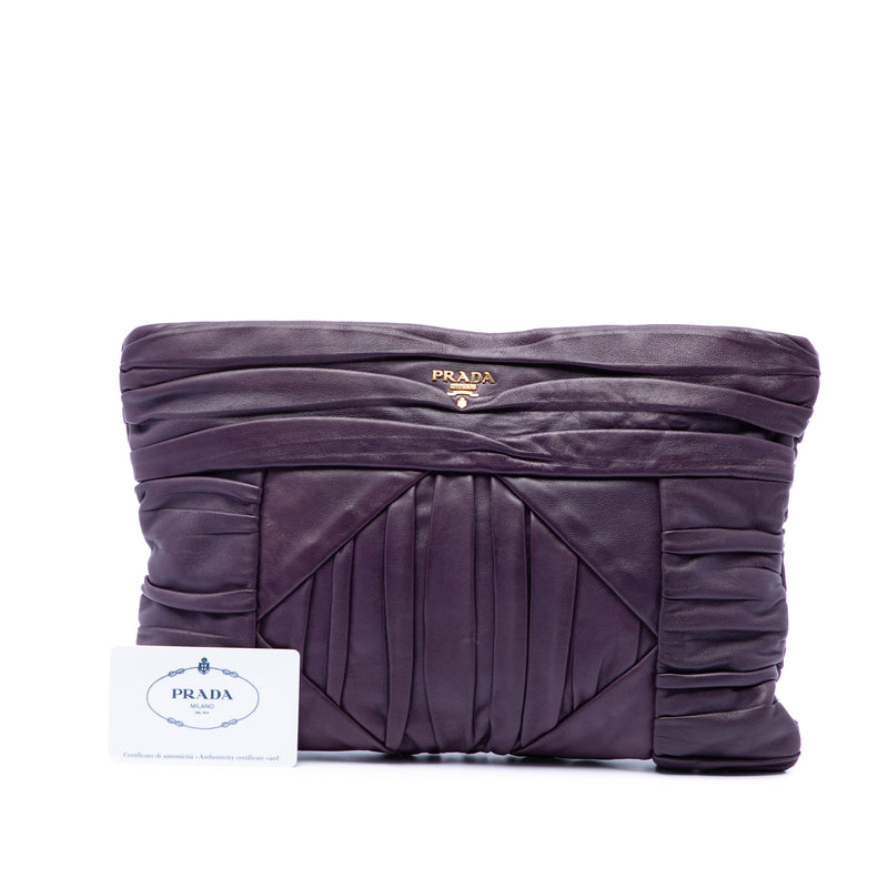 Pleated Nappa Clutch - Image 7