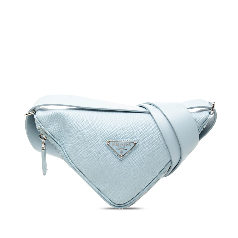 Saffiano Cuir Triangle Convertible Shoulder Bag
