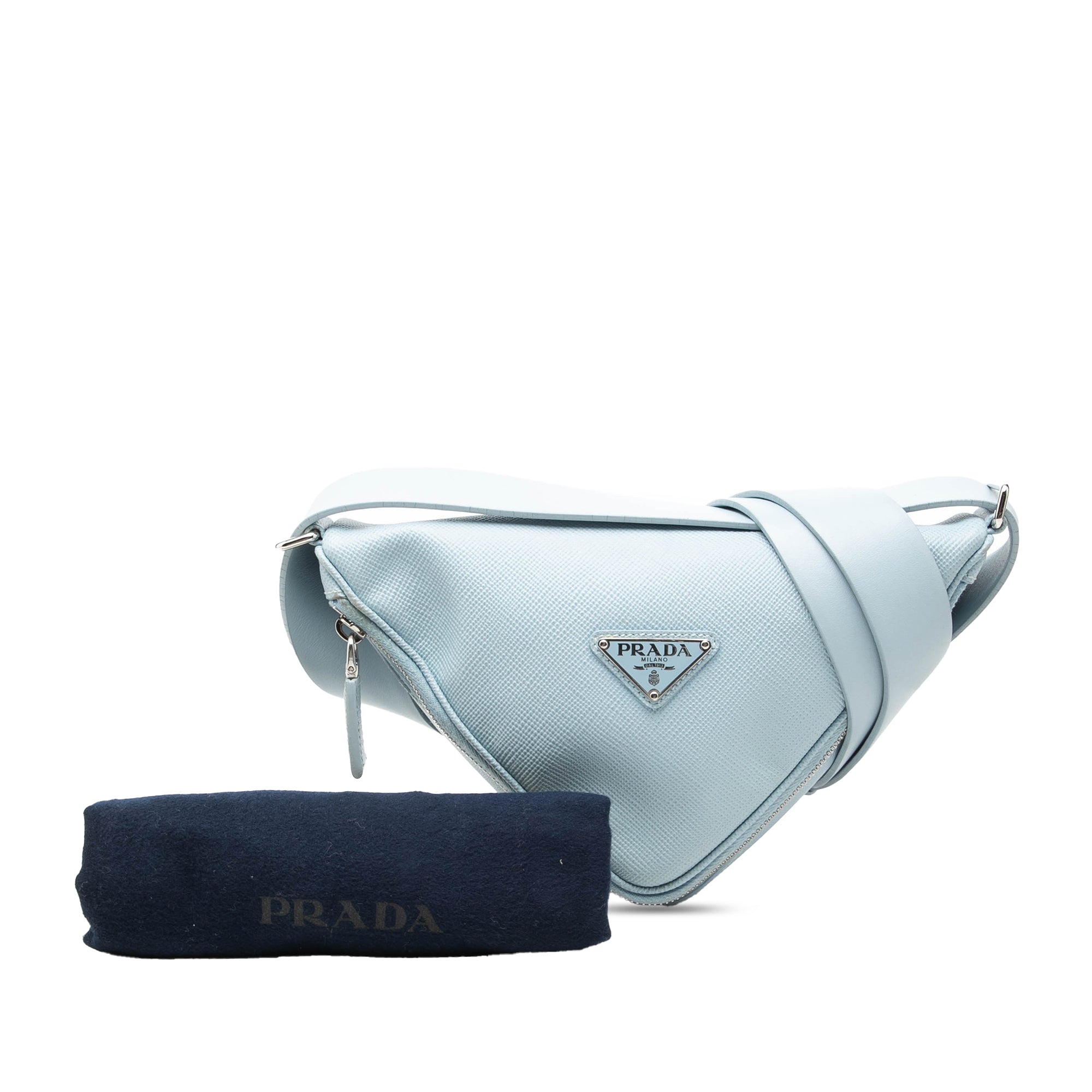Saffiano Cuir Triangle Convertible Shoulder Bag - Image 7