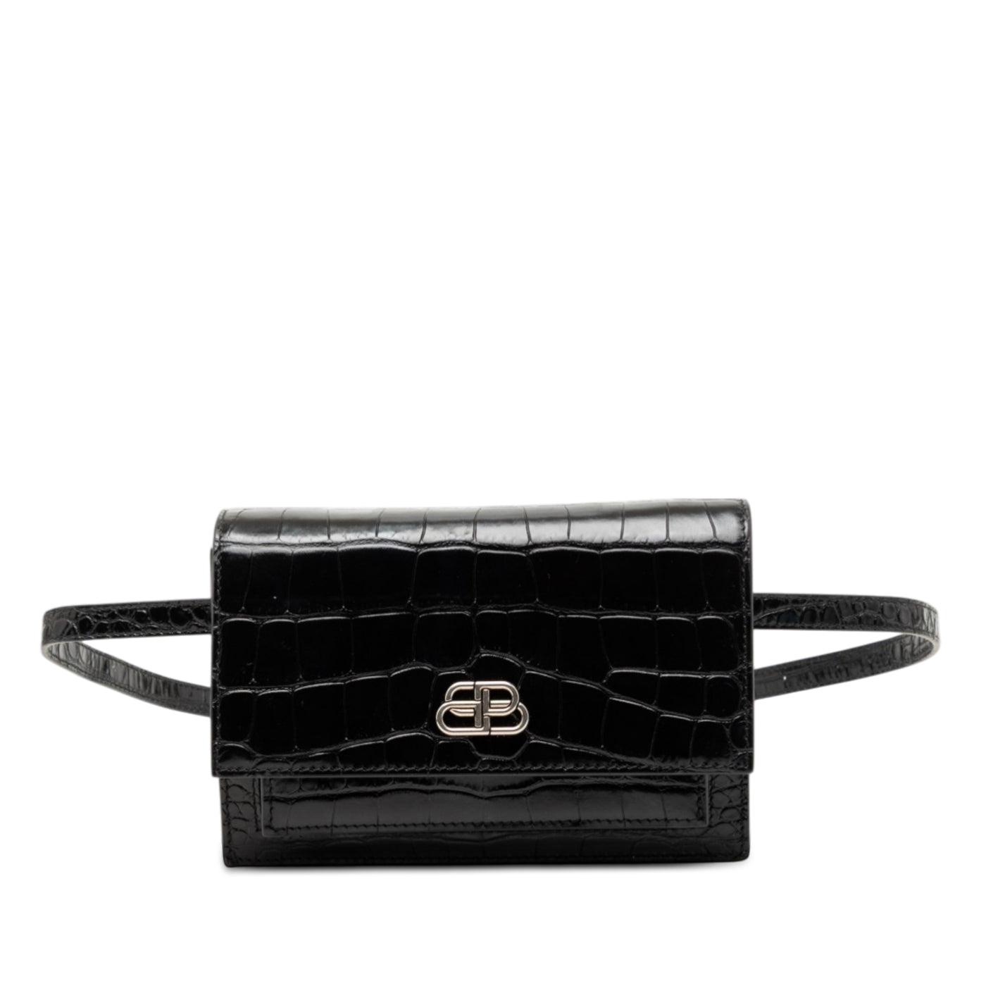 Croc Embossed Leather Sharp Belt Bag XS - Image 1