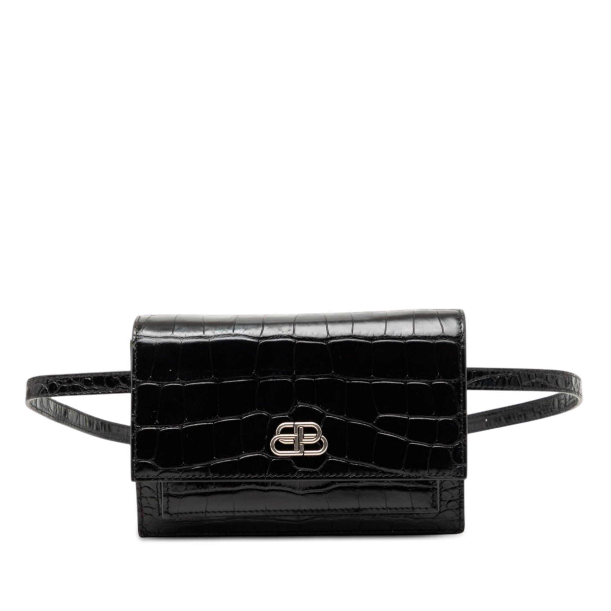 Croc Embossed Leather Sharp Belt Bag XS - Image 1