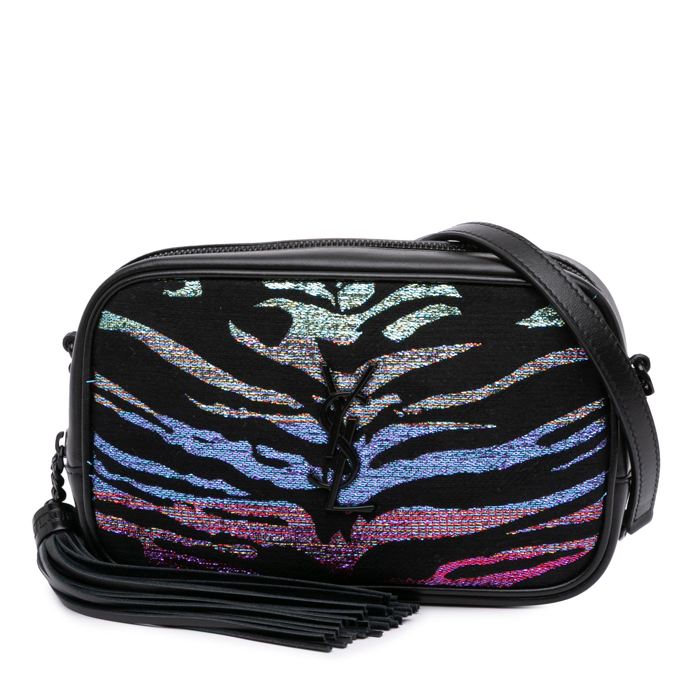 Canvas Metallic Tiger Print Monogram Lou Camera Bag - Image 1